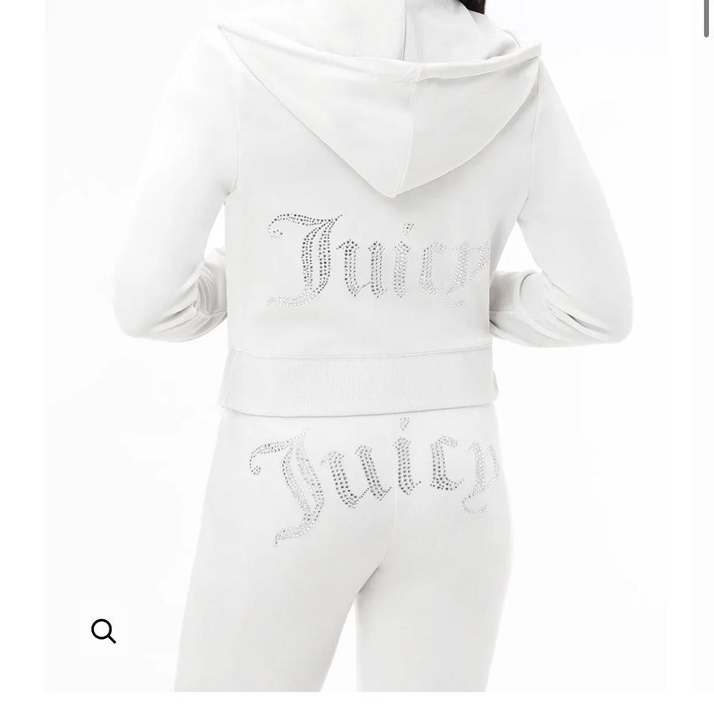 Juicy Couture Crystal Embellished White Tracksuit